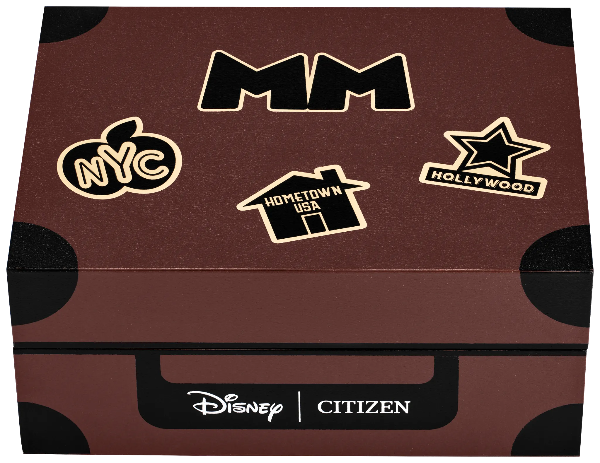 Mickey Mouse's Journey Collector's Set Beige Dial Leather Strap